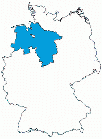 下萨克森州位于德国西北部。