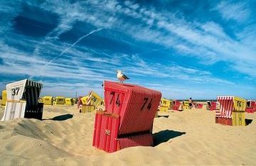 朗格奥格（Langeoog）：沙滩椅与海鸥